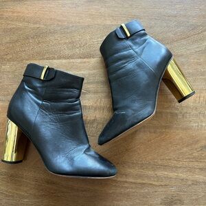 G.I.L.I. Leather Block Heel Ankle Boots - Kallie